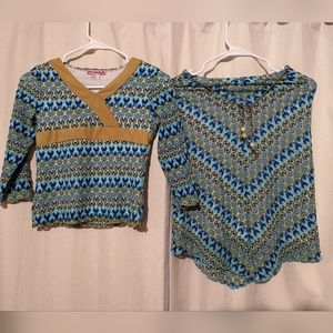 Little girl top and skirt set size L